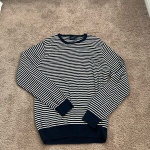 Navy Striped Men's Sweater